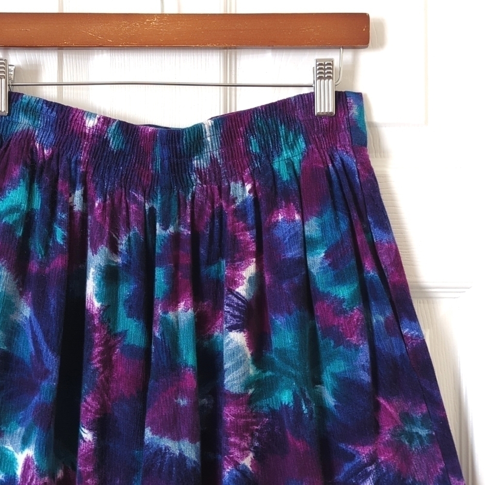 Michael Taylor 80's Vintage Tie Dyed High Waist Pleated Wide Leg Soft Shorts S - Picture 8 of 8
